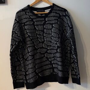 Line Black and Gray Women's Crew Neck Sweater